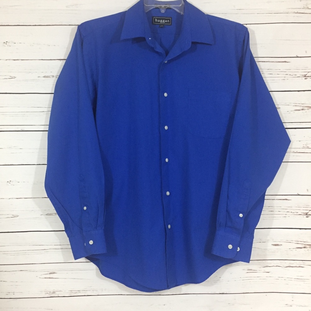 Haggar Blue Button Down